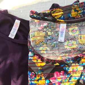 LOT OF 2 - Lularoe classic tee sz XL